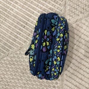 Vera Bradley Floral Cosmetic Bag - Blue and Purple